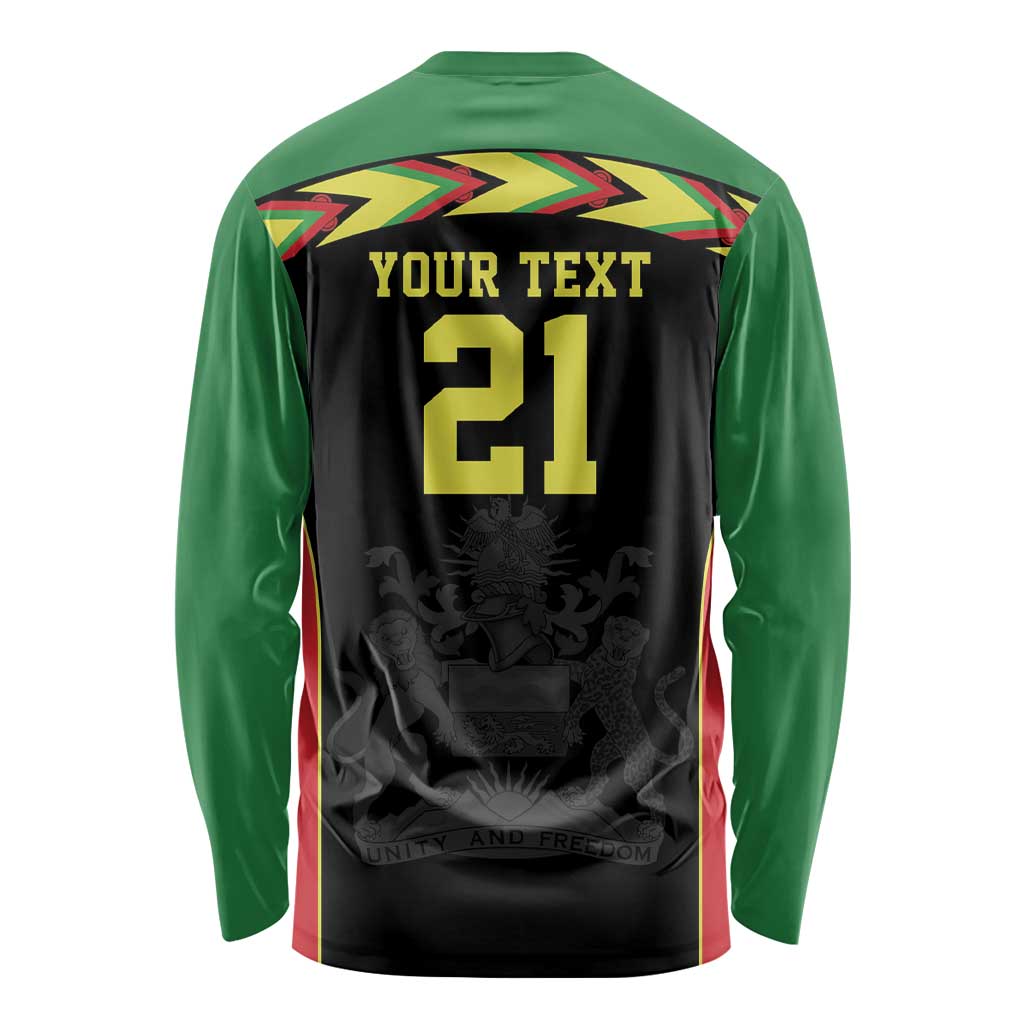 Malawi Cricket Custom Long Sleeve Shirt Malawi Chevron Pattern - Wonder Print Shop