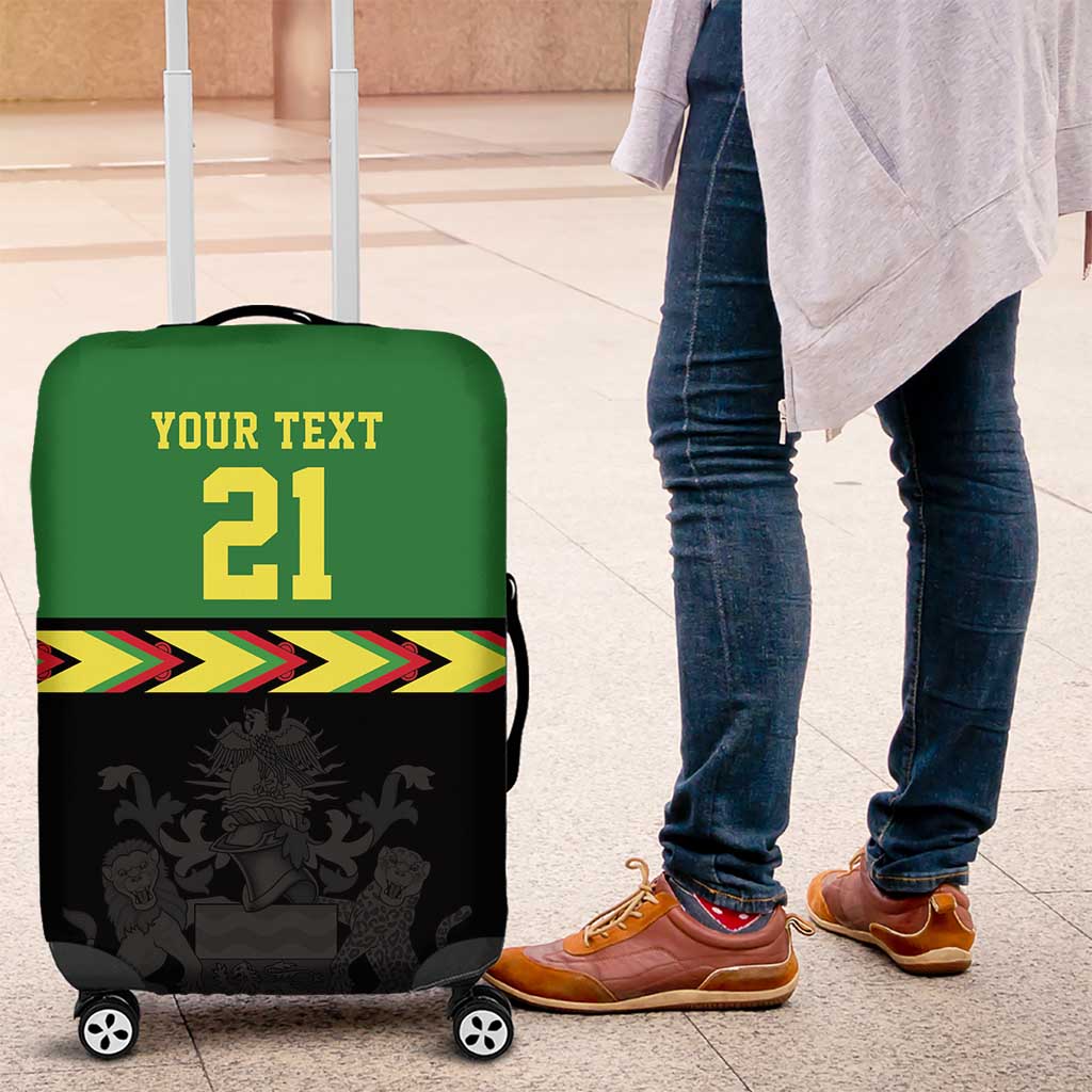 Malawi Cricket Custom Luggage Cover Malawi Chevron Pattern - Wonder Print Shop