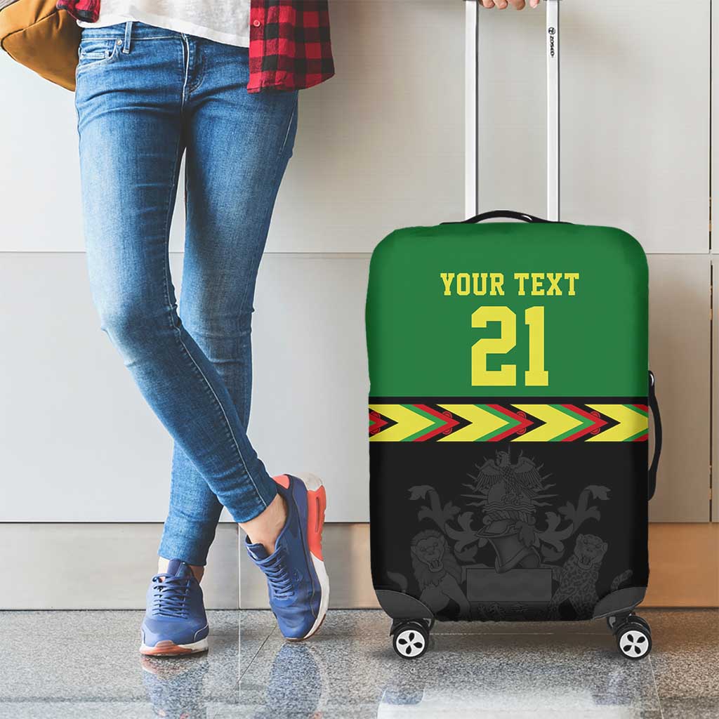 Malawi Cricket Custom Luggage Cover Malawi Chevron Pattern - Wonder Print Shop