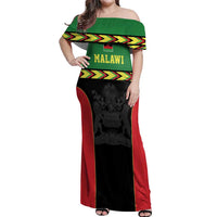 Malawi Cricket Custom Off Shoulder Maxi Dress Malawi Chevron Pattern - Wonder Print Shop