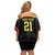 Malawi Cricket Custom Off Shoulder Short Dress Malawi Chevron Pattern - Wonder Print Shop