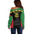 Malawi Cricket Custom Off Shoulder Sweater Malawi Chevron Pattern - Wonder Print Shop