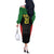 Malawi Cricket Custom Off The Shoulder Long Sleeve Dress Malawi Chevron Pattern - Wonder Print Shop