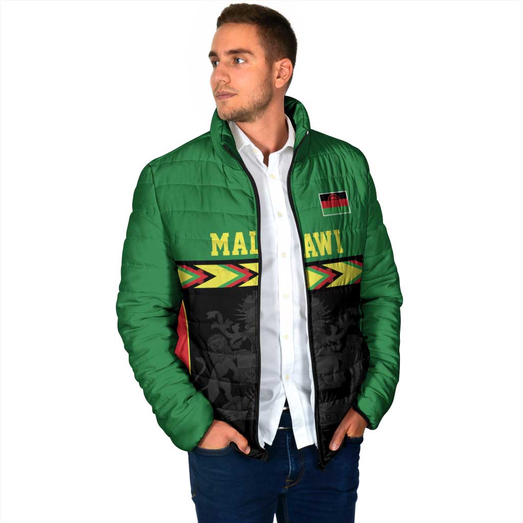 Malawi Cricket Custom Padded Jacket Malawi Chevron Pattern - Wonder Print Shop