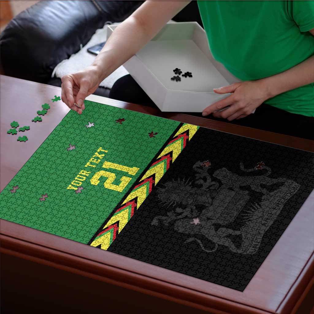 Malawi Cricket Custom Puzzle Malawi Chevron Pattern - Wonder Print Shop