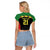 Malawi Cricket Custom Raglan Cropped T Shirt Malawi Chevron Pattern - Wonder Print Shop