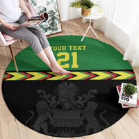 Malawi Cricket Custom Round Carpet Malawi Chevron Pattern - Wonder Print Shop