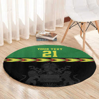 Malawi Cricket Custom Round Carpet Malawi Chevron Pattern - Wonder Print Shop