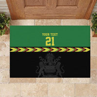 Malawi Cricket Custom Rubber Doormat Malawi Chevron Pattern - Wonder Print Shop