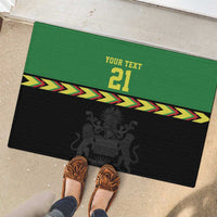 Malawi Cricket Custom Rubber Doormat Malawi Chevron Pattern - Wonder Print Shop