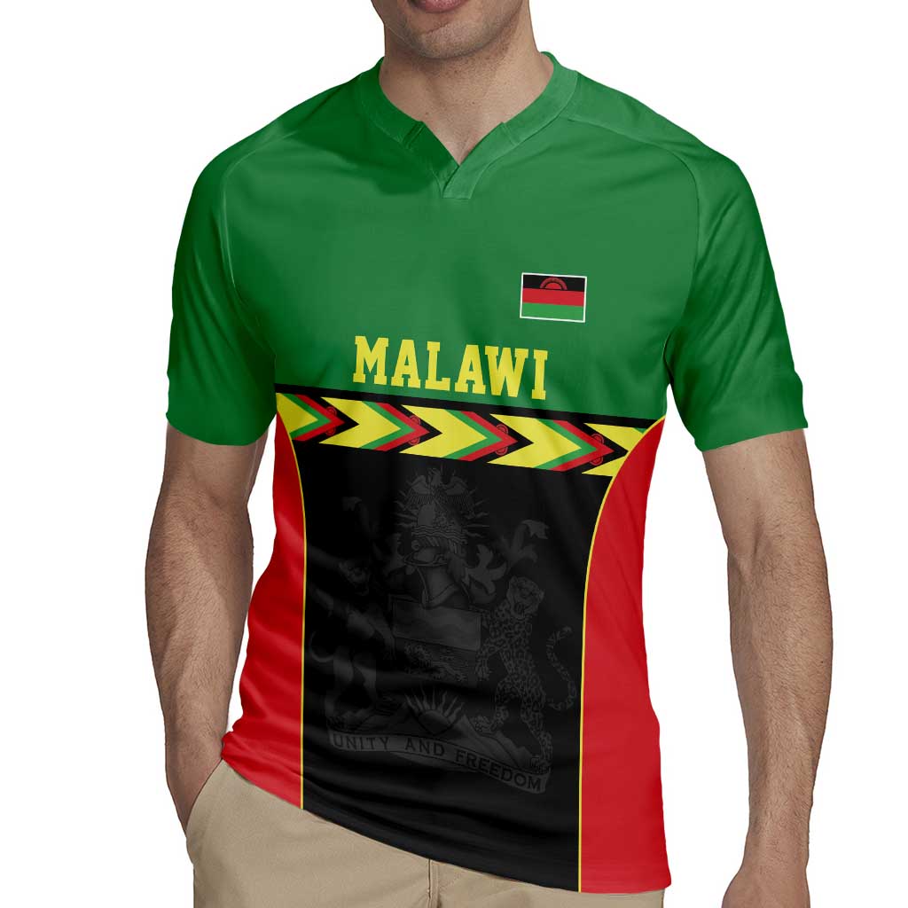 Malawi Cricket Custom Rugby Jersey Malawi Chevron Pattern - Wonder Print Shop