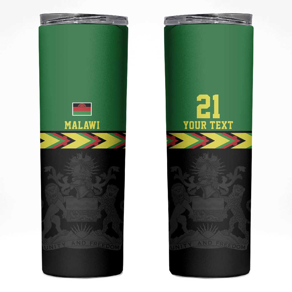 Malawi Cricket Custom Skinny Tumbler Malawi Chevron Pattern - Wonder Print Shop