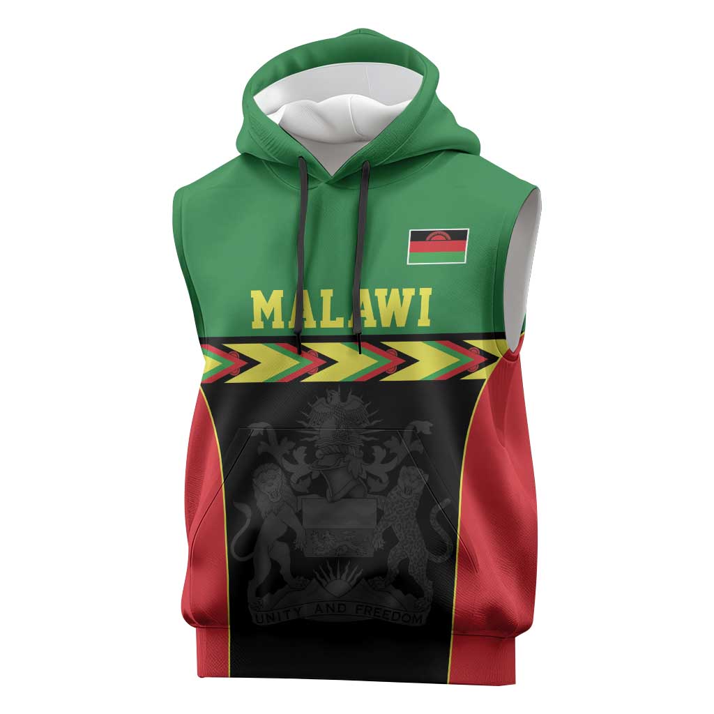 Malawi Cricket Custom Sleeveless Hoodie Malawi Chevron Pattern - Wonder Print Shop