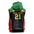 Malawi Cricket Custom Sleeveless Zip Hoodie Malawi Chevron Pattern - Wonder Print Shop