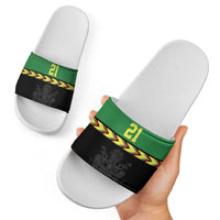 Malawi Cricket Custom Slide Sandals Malawi Chevron Pattern - Wonder Print Shop