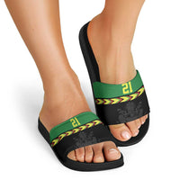 Malawi Cricket Custom Slide Sandals Malawi Chevron Pattern - Wonder Print Shop