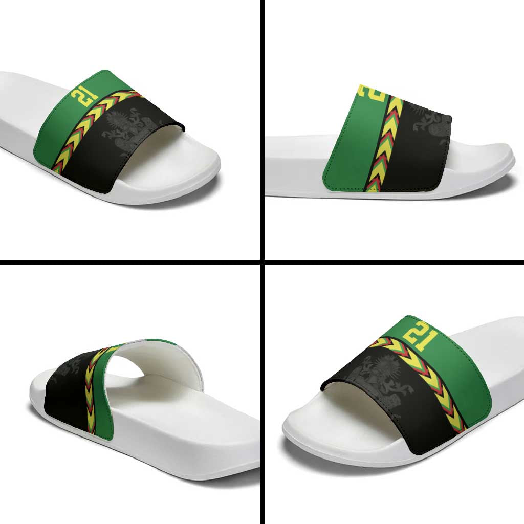 Malawi Cricket Custom Slide Sandals Malawi Chevron Pattern - Wonder Print Shop
