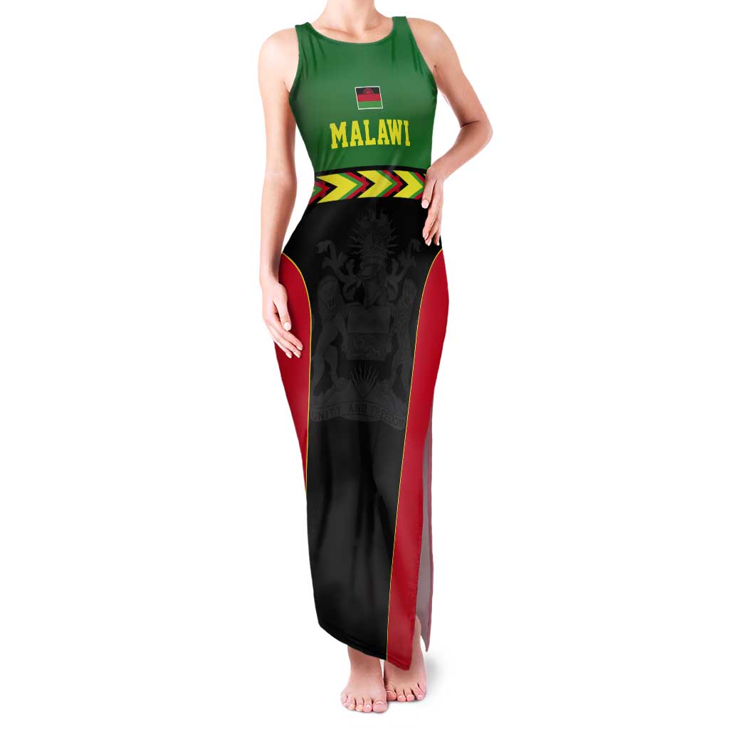 Malawi Cricket Custom Tank Maxi Dress Malawi Chevron Pattern - Wonder Print Shop