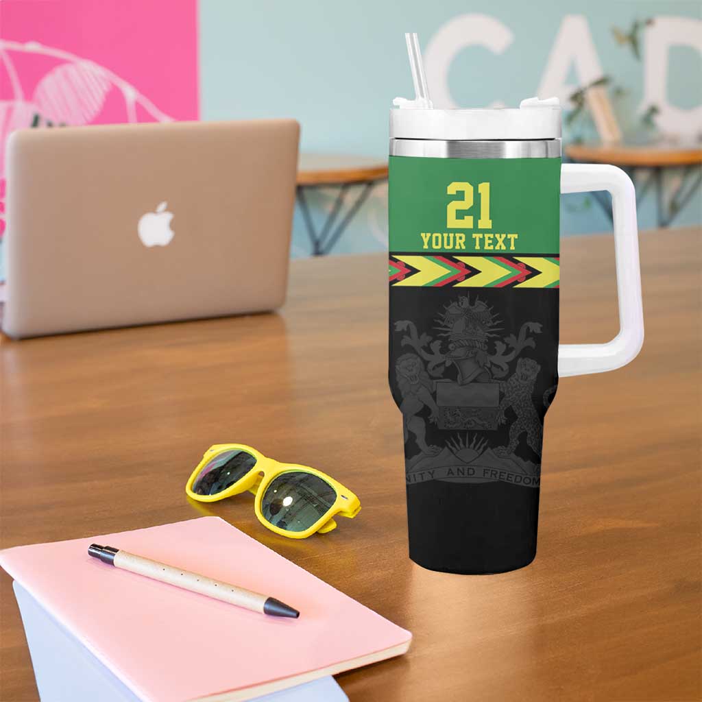 Malawi Cricket Custom Tumbler With Handle Malawi Chevron Pattern - Wonder Print Shop