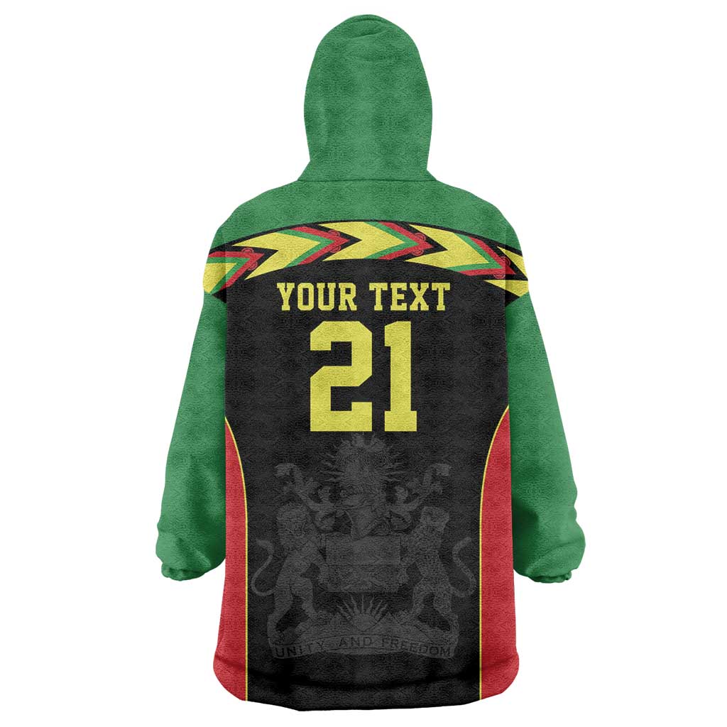 Malawi Cricket Custom Wearable Blanket Hoodie Malawi Chevron Pattern - Wonder Print Shop