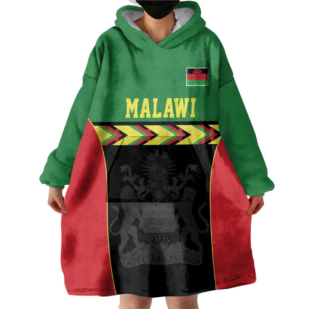 Malawi Cricket Custom Wearable Blanket Hoodie Malawi Chevron Pattern - Wonder Print Shop