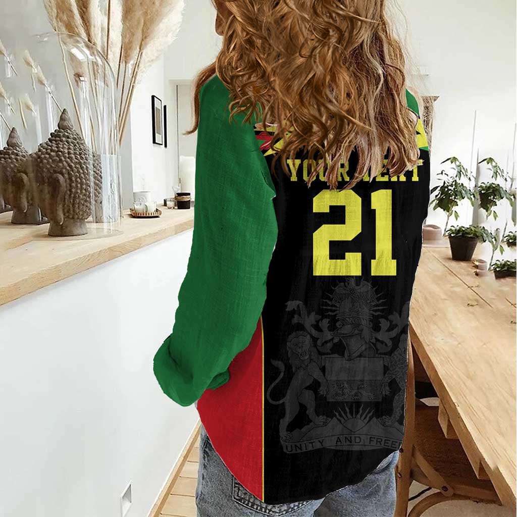 Malawi Cricket Custom Women Casual Shirt Malawi Chevron Pattern - Wonder Print Shop