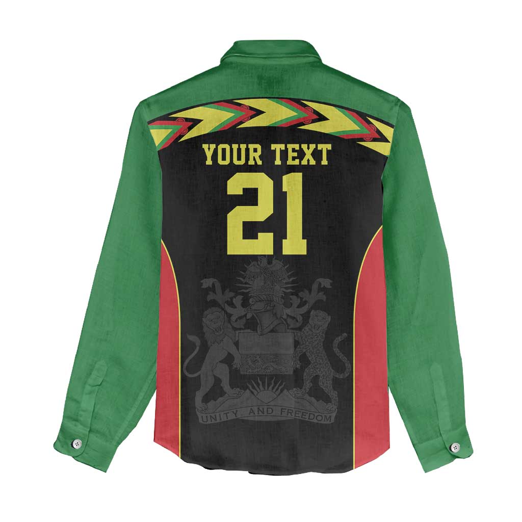 Malawi Cricket Custom Women Casual Shirt Malawi Chevron Pattern - Wonder Print Shop