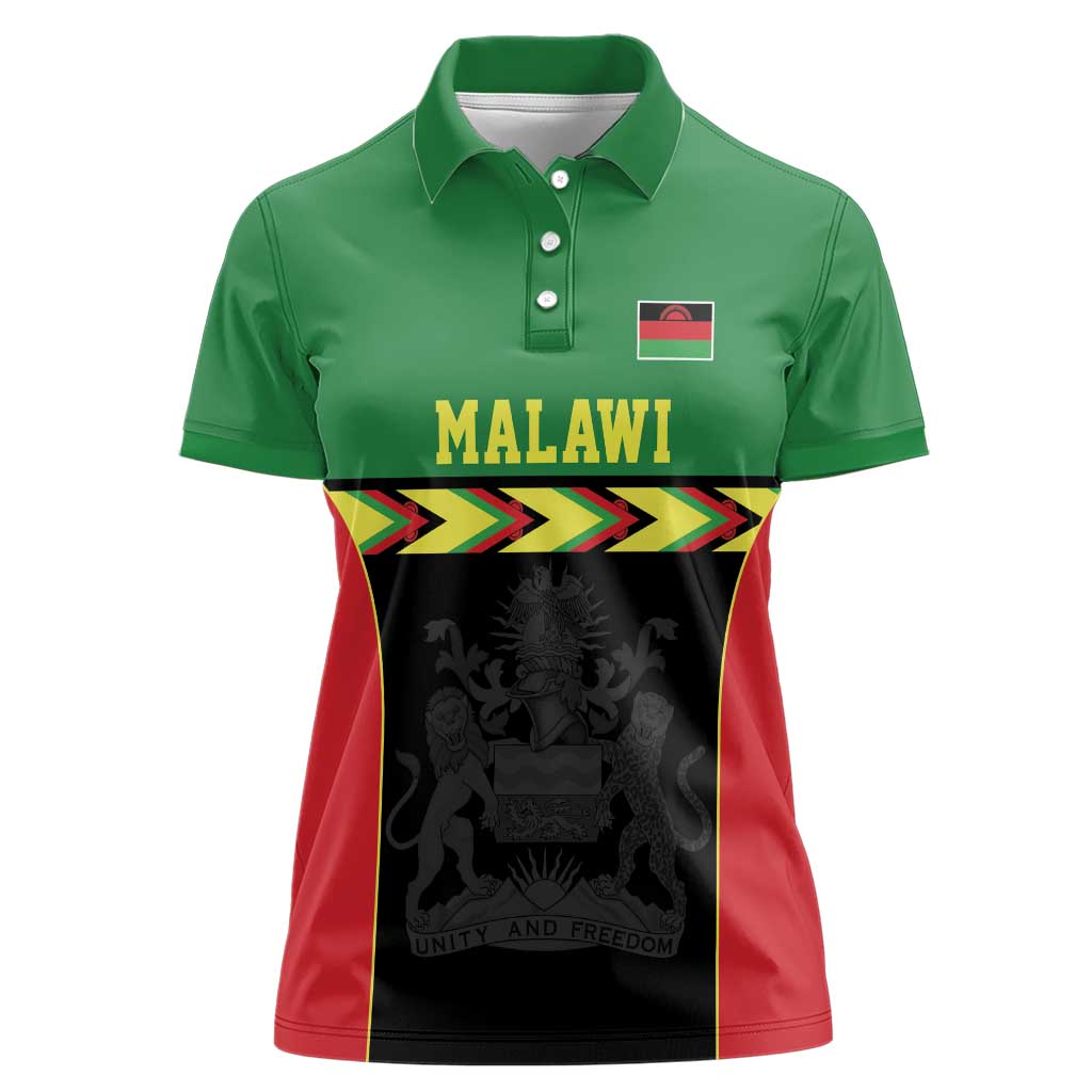 Malawi Cricket Custom Women Polo Shirt Malawi Chevron Pattern - Wonder Print Shop