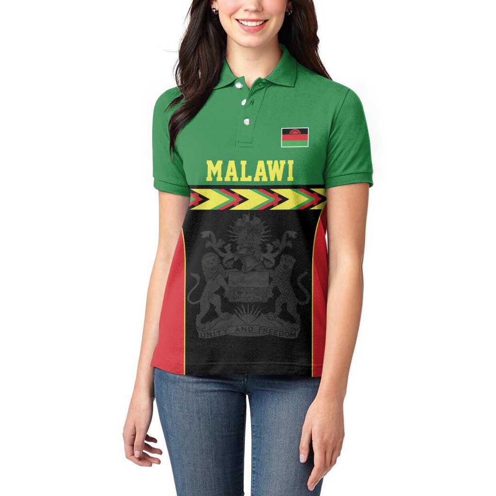 Malawi Cricket Custom Women Polo Shirt Malawi Chevron Pattern - Wonder Print Shop