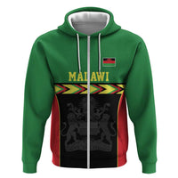Malawi Cricket Custom Zip Hoodie Malawi Chevron Pattern - Wonder Print Shop