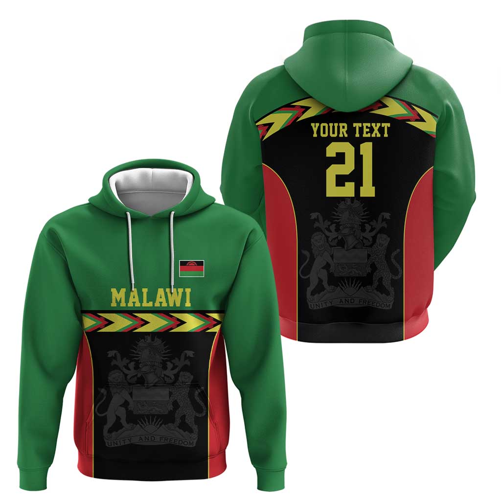 Malawi Cricket Custom Zip Hoodie Malawi Chevron Pattern - Wonder Print Shop