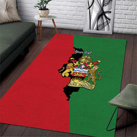 Malawi Flag Map Area Rug Simple Malawi Emblem Coat of Arms - Wonder Print Shop
