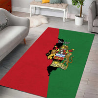 Malawi Flag Map Area Rug Simple Malawi Emblem Coat of Arms - Wonder Print Shop