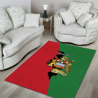 Malawi Flag Map Area Rug Simple Malawi Emblem Coat of Arms - Wonder Print Shop