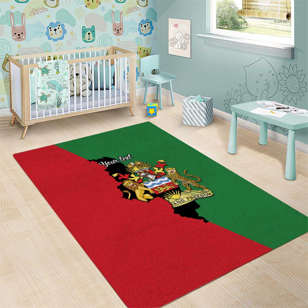 Malawi Flag Map Area Rug Simple Malawi Emblem Coat of Arms - Wonder Print Shop
