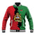 Malawi Flag Map Baseball Jacket Simple Malawi Emblem Coat of Arms - Wonder Print Shop