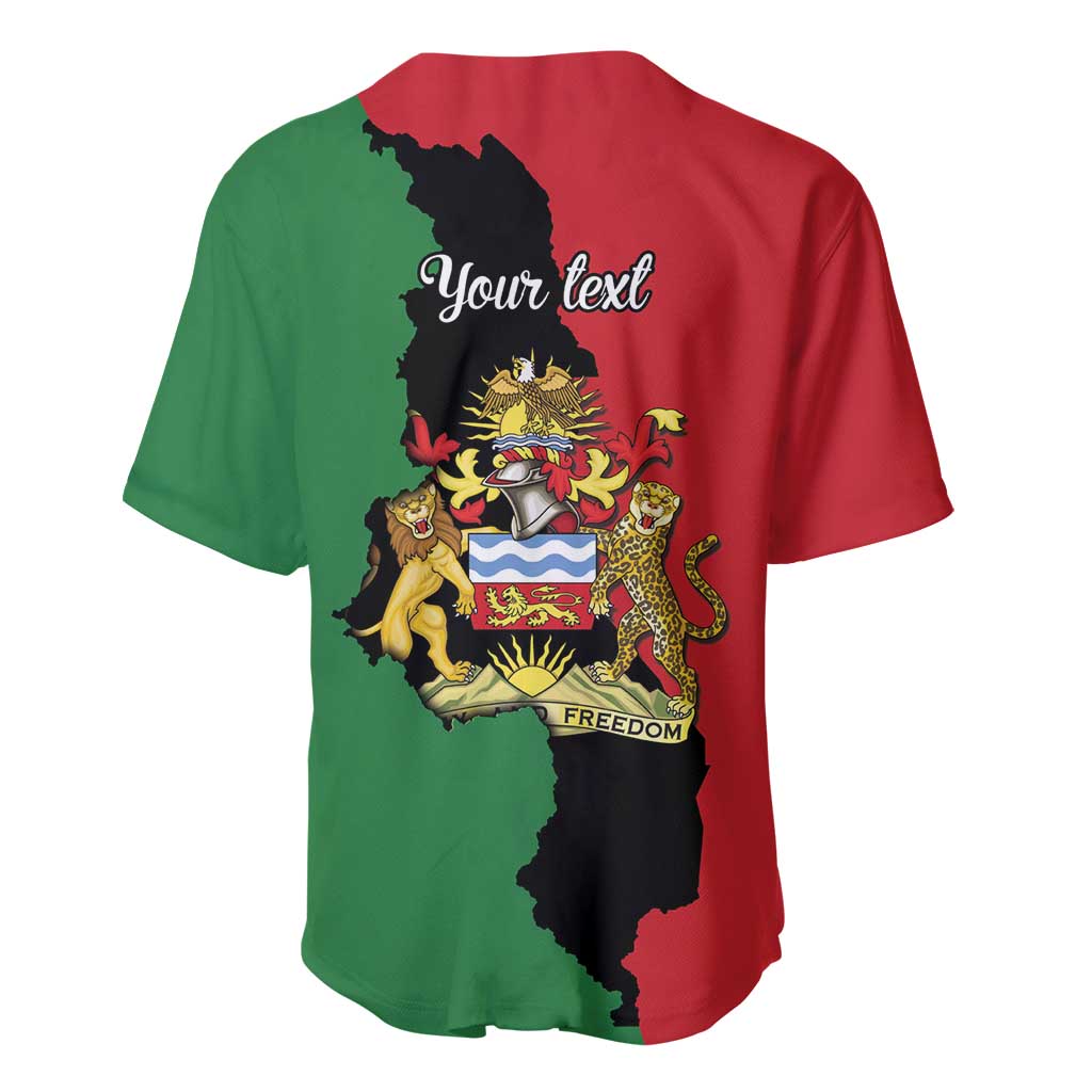 Malawi Flag Map Baseball Jersey Simple Malawi Emblem Coat of Arms - Wonder Print Shop