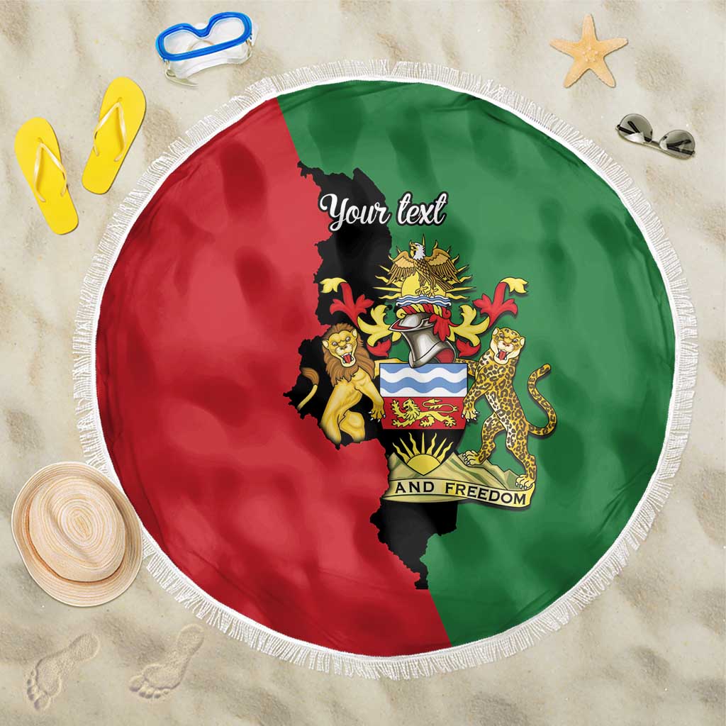 Malawi Flag Map Beach Blanket Simple Malawi Emblem Coat of Arms - Wonder Print Shop