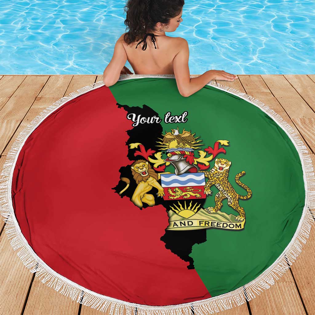 Malawi Flag Map Beach Blanket Simple Malawi Emblem Coat of Arms - Wonder Print Shop