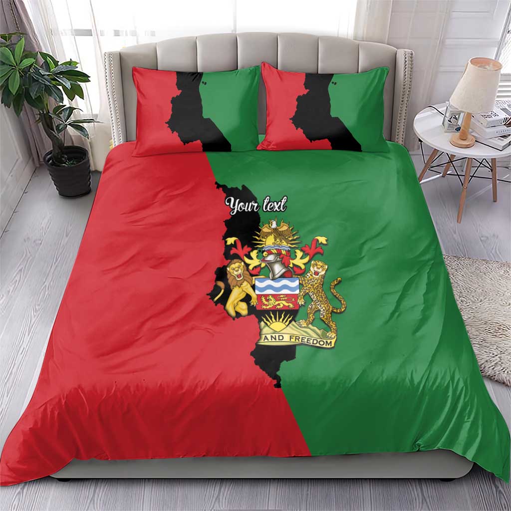 Malawi Flag Map Bedding Set Simple Malawi Emblem Coat of Arms - Wonder Print Shop