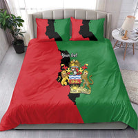 Malawi Flag Map Bedding Set Simple Malawi Emblem Coat of Arms - Wonder Print Shop