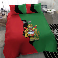 Malawi Flag Map Bedding Set Simple Malawi Emblem Coat of Arms - Wonder Print Shop
