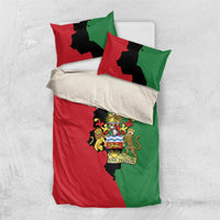 Malawi Flag Map Bedding Set Simple Malawi Emblem Coat of Arms - Wonder Print Shop