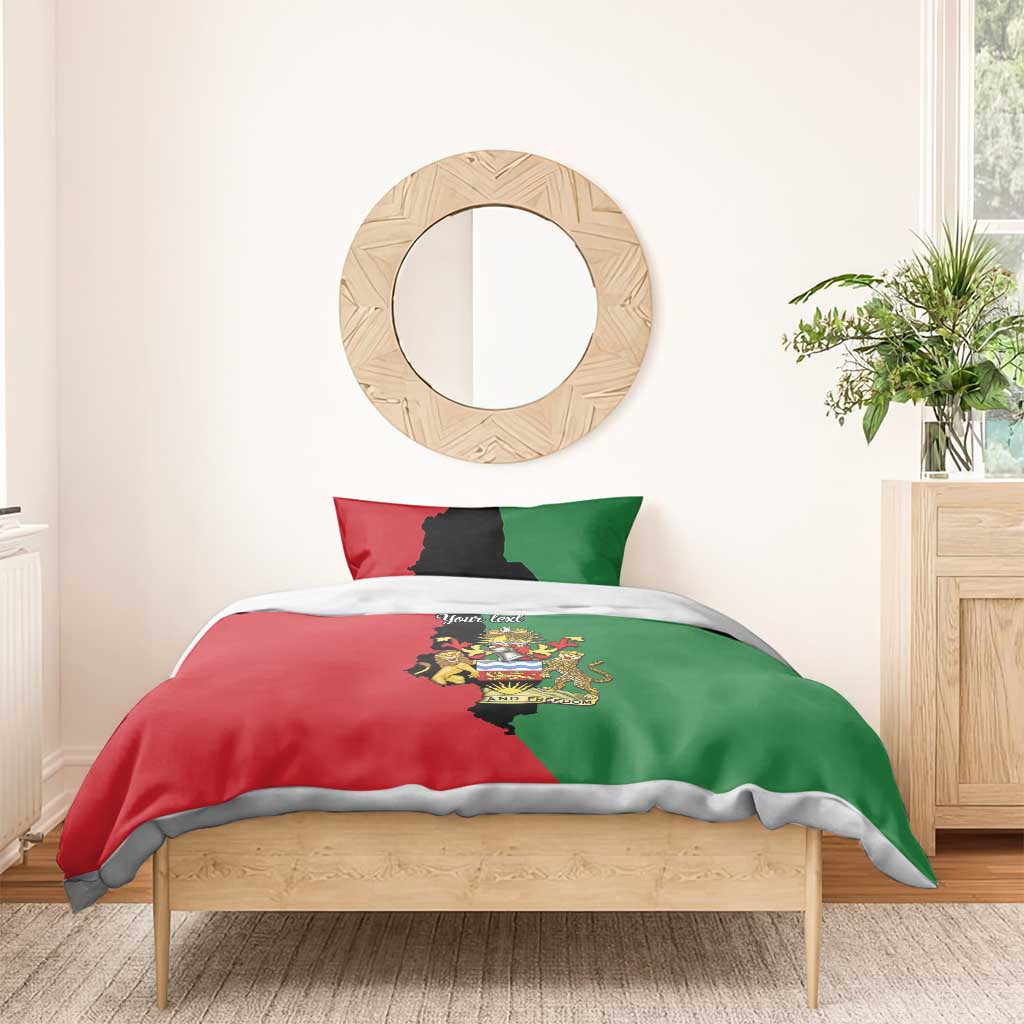 Malawi Flag Map Bedding Set Simple Malawi Emblem Coat of Arms - Wonder Print Shop