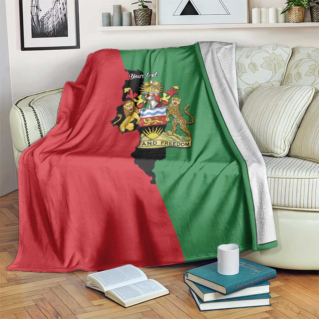 Malawi Flag Map Blanket Simple Malawi Emblem Coat of Arms - Wonder Print Shop