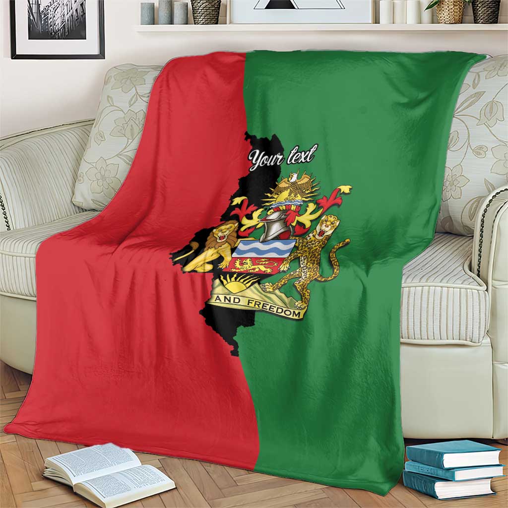 Malawi Flag Map Blanket Simple Malawi Emblem Coat of Arms - Wonder Print Shop