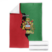 Malawi Flag Map Blanket Simple Malawi Emblem Coat of Arms - Wonder Print Shop