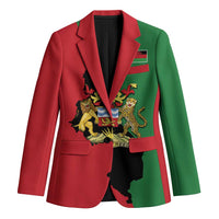 Malawi Flag Map Blazer Simple Malawi Emblem Coat of Arms - Wonder Print Shop