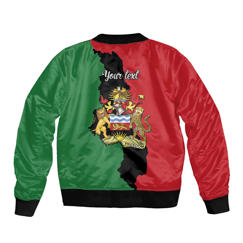 Malawi Flag Map Bomber Jacket Simple Malawi Emblem Coat of Arms - Wonder Print Shop