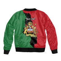 Malawi Flag Map Bomber Jacket Simple Malawi Emblem Coat of Arms - Wonder Print Shop